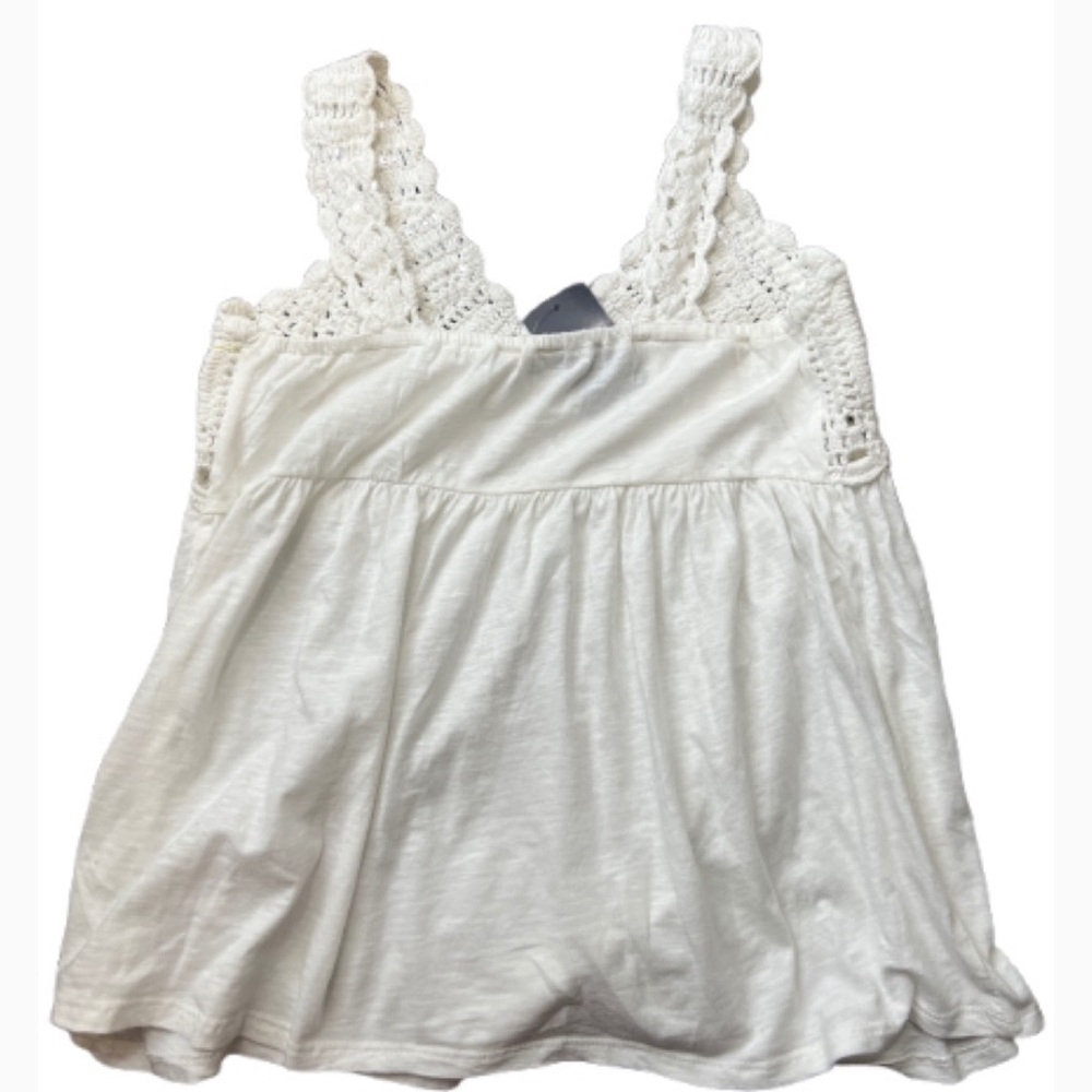 Lucky Brand Cottagecore White Crochet‎ Romantic Top - Picture 3 of 8